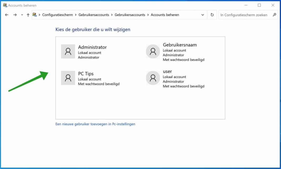 Manieren Om Een Gebruikers Account Te Wijzigen In Windows