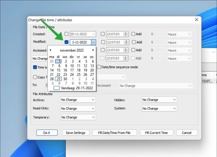 Bewerkingsdatum En Tijd Van Bestand Wijzigen In Windows Pc Tips