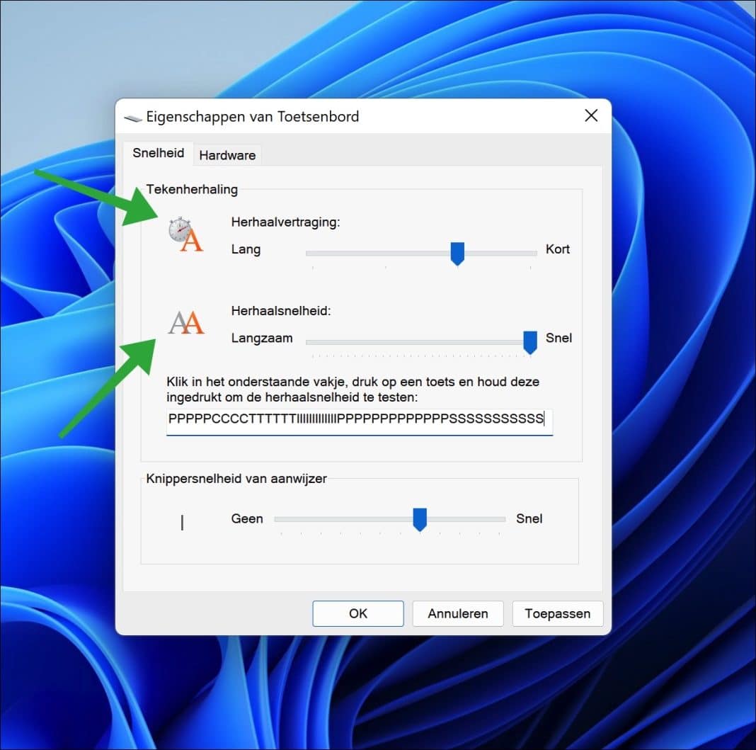 Toetsenbord Tekenherhaling Wijzigen In Windows 11 Of 10