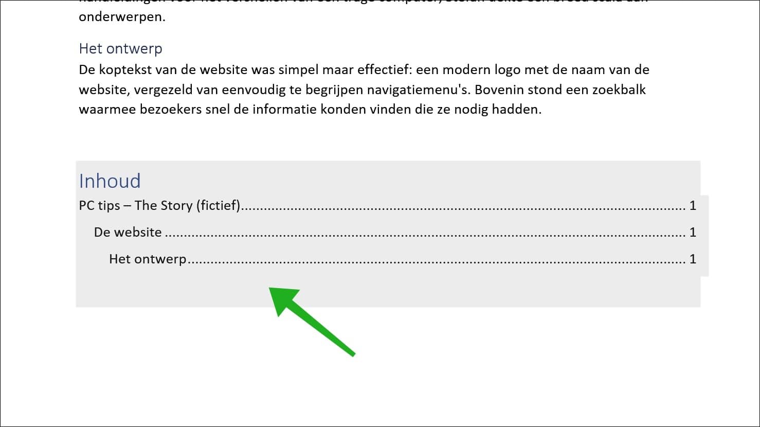 Inhoudsopgave Word Maken Zie Deze Stappen Pc Tips