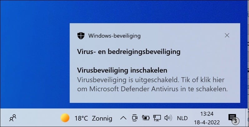 infrastructuur Subsidie Prematuur Windows Defender Antivirus in of uitschakelen in Windows 10