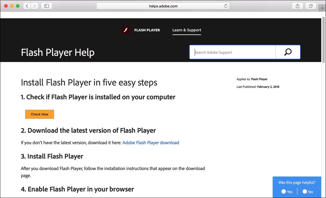 is there a flash player for osx?