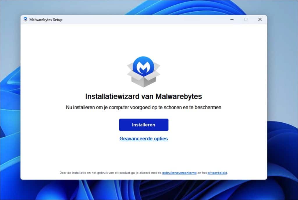 Malwarebytes installatie