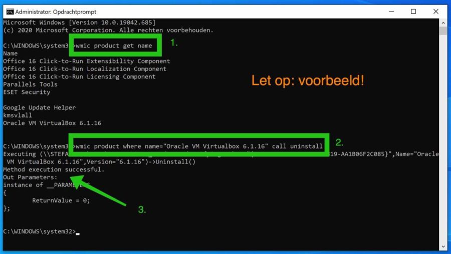 Software verwijderen via Opdrachtprompt in Windows 10 PC Tips