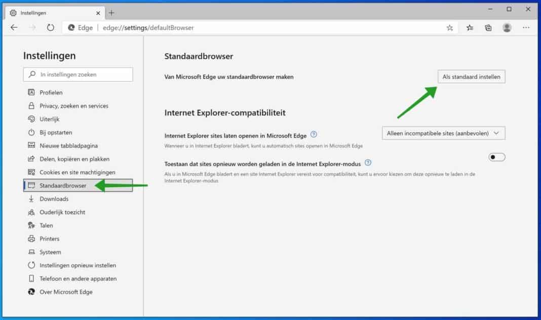 Chrome, Firefox Of MS Edge Instellen Als Standaard Browser