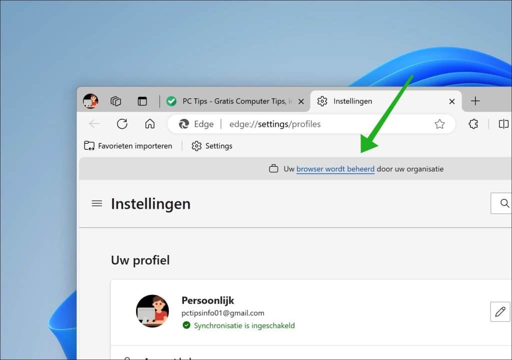 Uw browser wordt beheerd door uw organisatie verwijderen microsoft edge