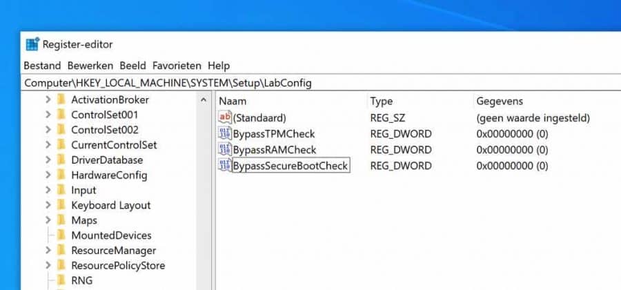 bypass checks register windows 11