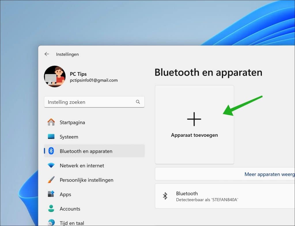 Apparaat koppelen met bluetooth