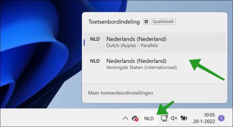 Toetsenbordindelingen toevoegen of verwijderen in Windows 11