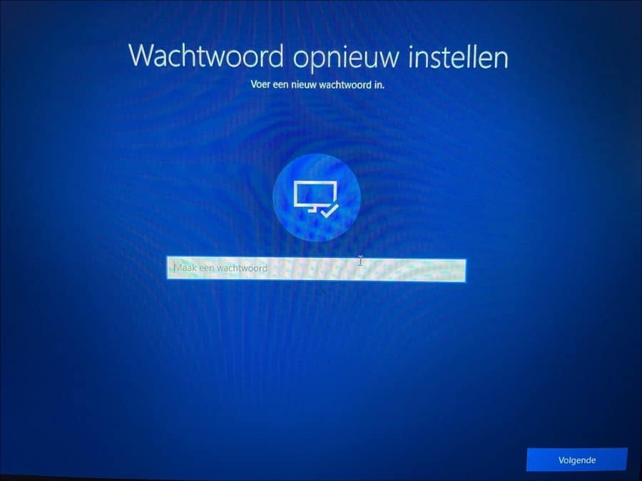 wachtwoord opnieuw instellen