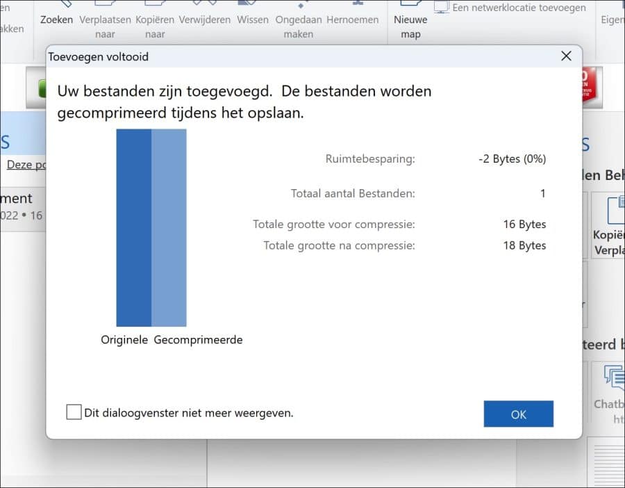 aantal data compressie