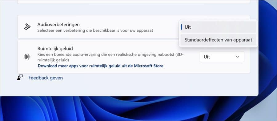 Audioverbeteringen inschakelen of uitschakelen in Windows 11