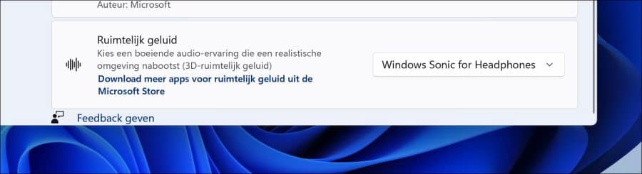 Ruimtelijk geluid inschakelen of uitschakelen in Windows 11