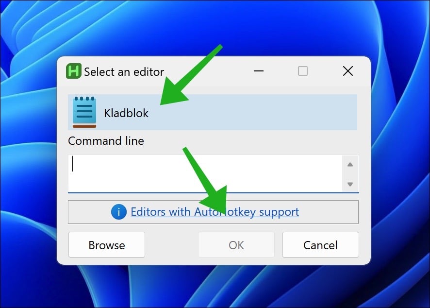 Kladblok editor