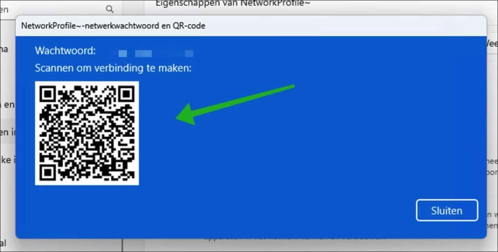 Wifi wachtwoord QR-code