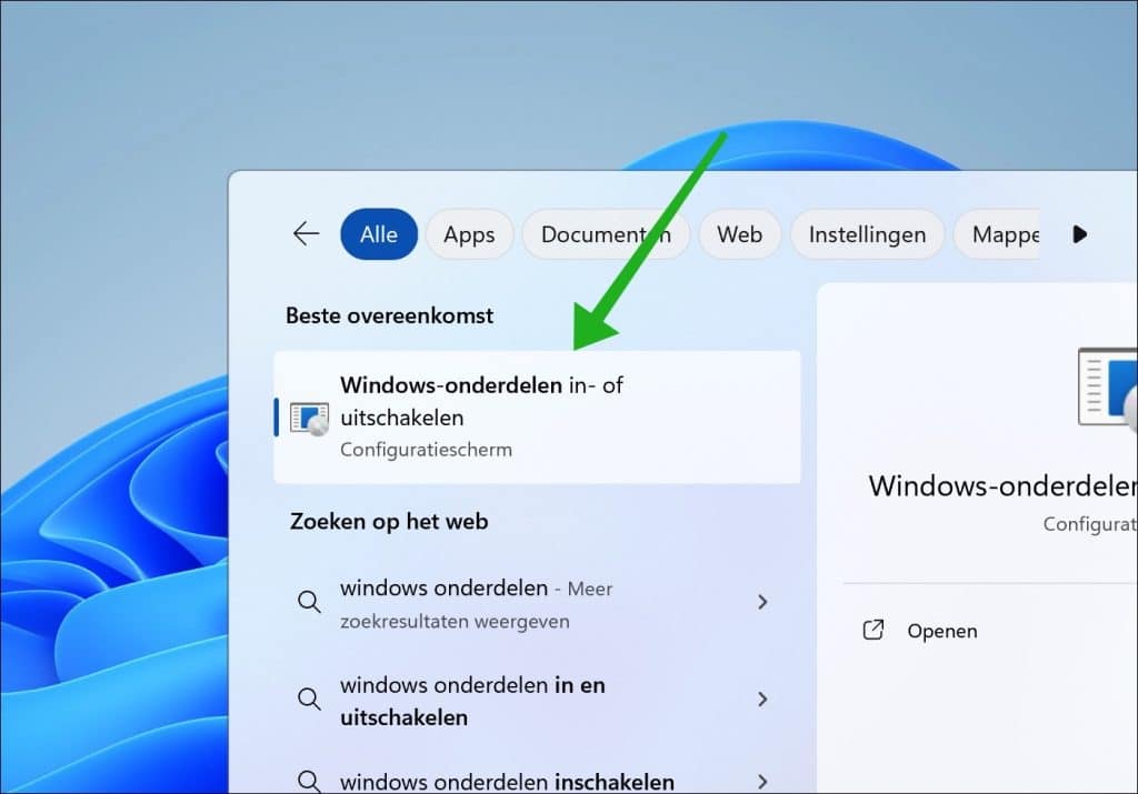 Windows onderdelen