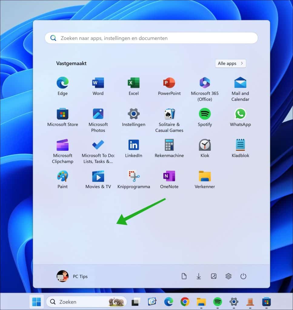 Het verbergen van de 'Aanbeveling' sectie in het Startmenu