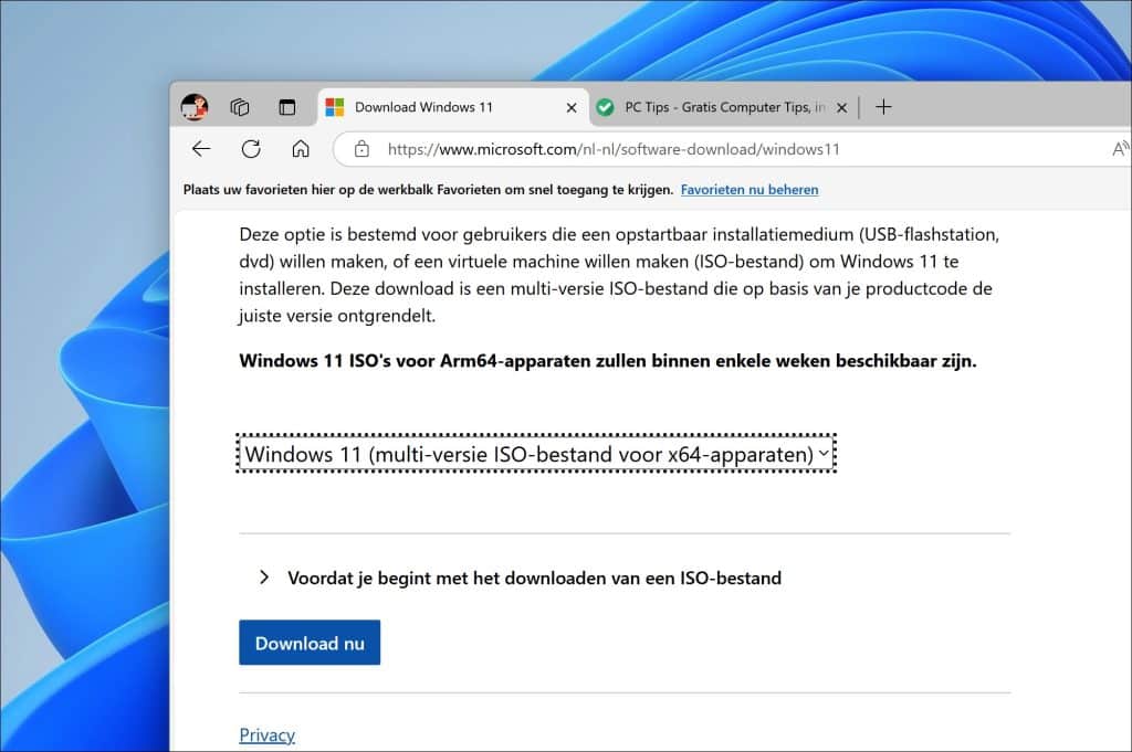 ISO-downloaden voor Windows 11