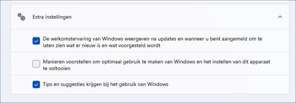 Manieren voorstellen om optimaal gebruik te maken van Windows en het instellen van dit apparaat te voltooien uitschakelen