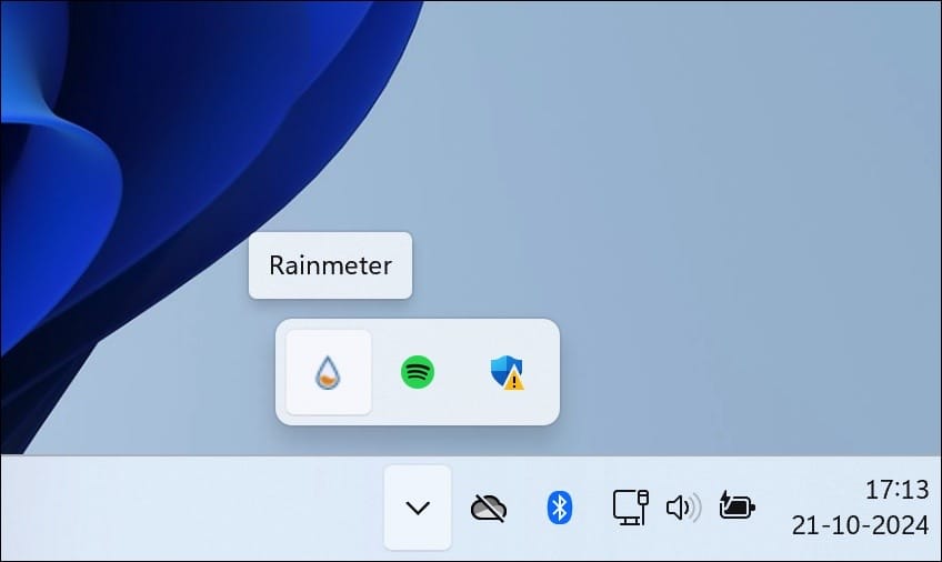 Rainmeter skin laden