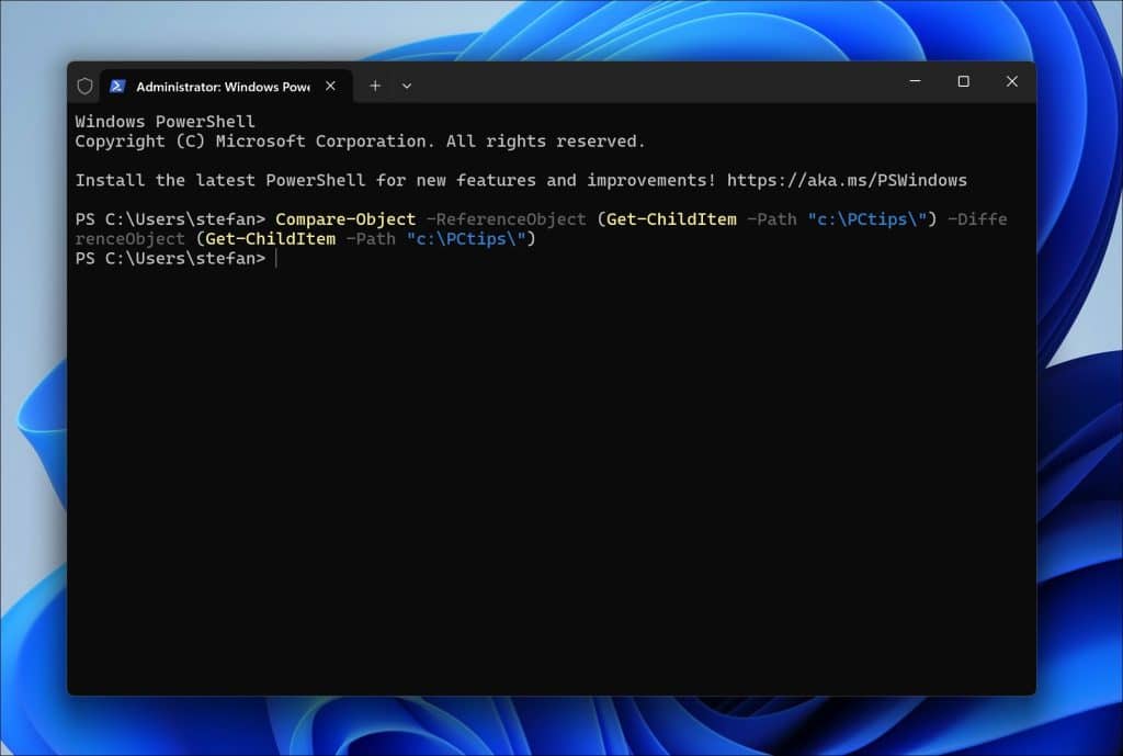 Mappen vergelijken met PowerShell