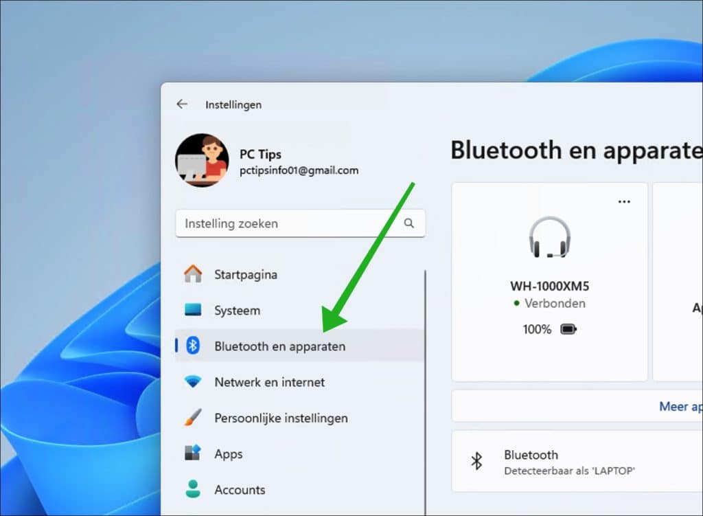 bluetooth en apparaten