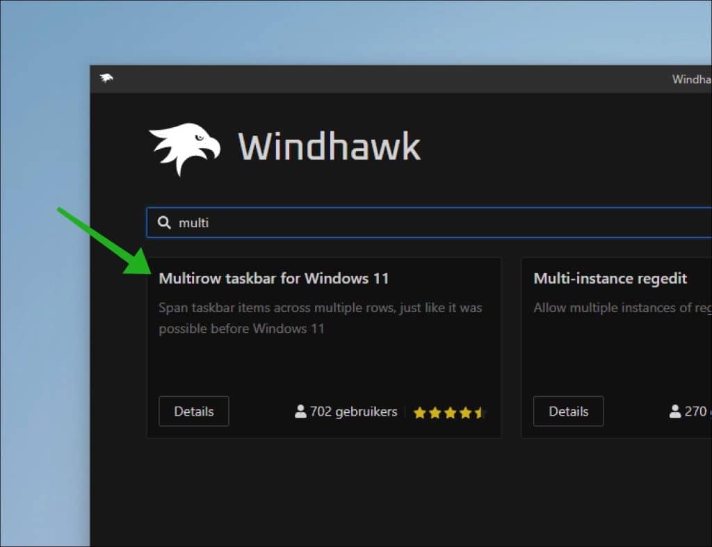 Multirow taskbar for Windows 11