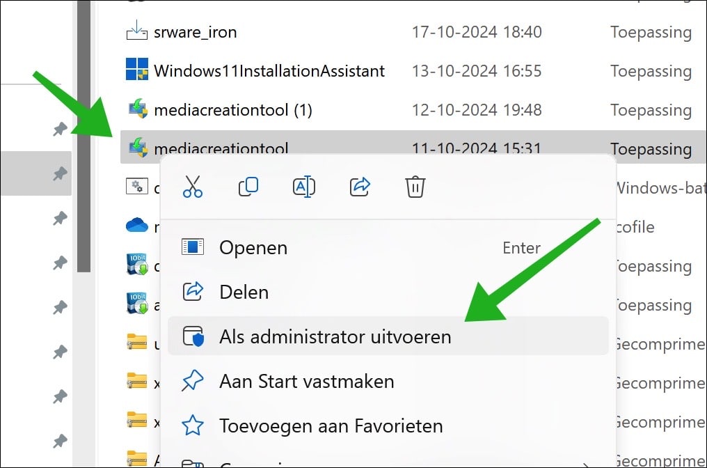 Voer de Media Creation Tool uit als administrator